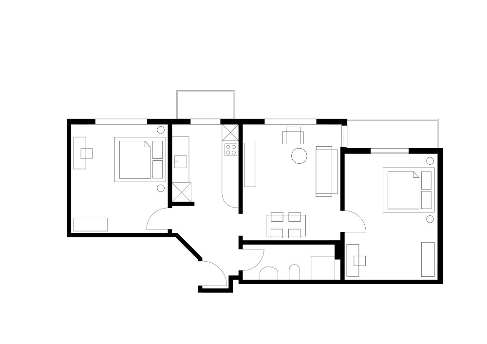 Grundriss Modern, Bright & Family-Friendly – New 2-Bedroom Apartment in Basel